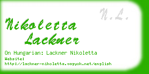 nikoletta lackner business card